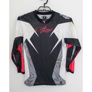 Thor Phase Motocross Jersey Womens Small Black White Red Dirt Bike Shirt